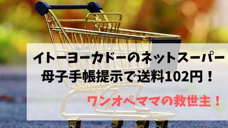 イトーヨーカドーのネットスーパーは母子手帳提示で送料102円 ほのきちの育児ブログ