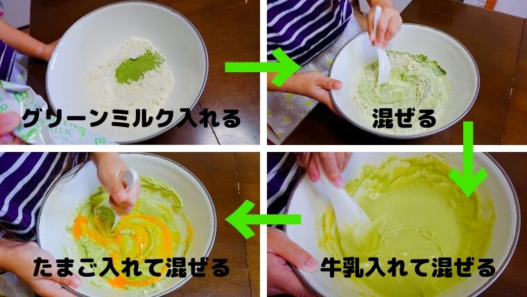 グリーンミルク ホットケーキ