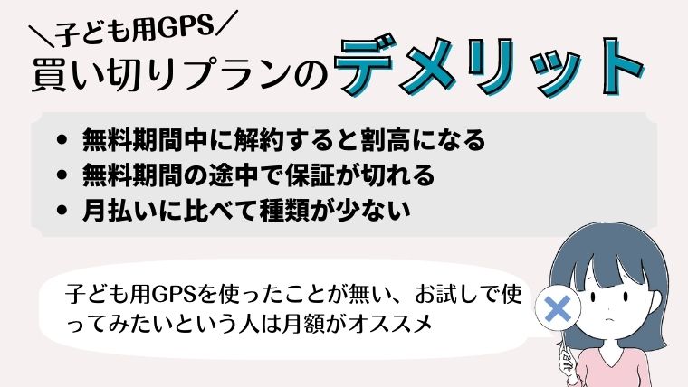 子ども用GPS 買い切り デメリット