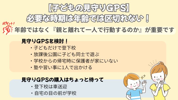 見守りGPS　何歳から　必要