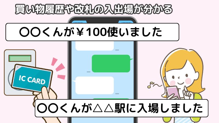 BoTトーク第6世代では買い物履歴や改札の入出場が分かる