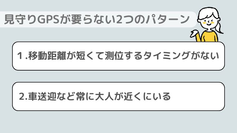 見守りGPSが必要ない２つのパターン
